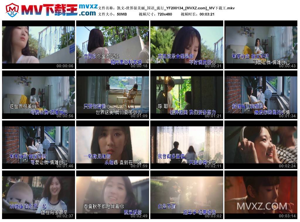 凯文-世界很美丽_国语_流行_YF200134
